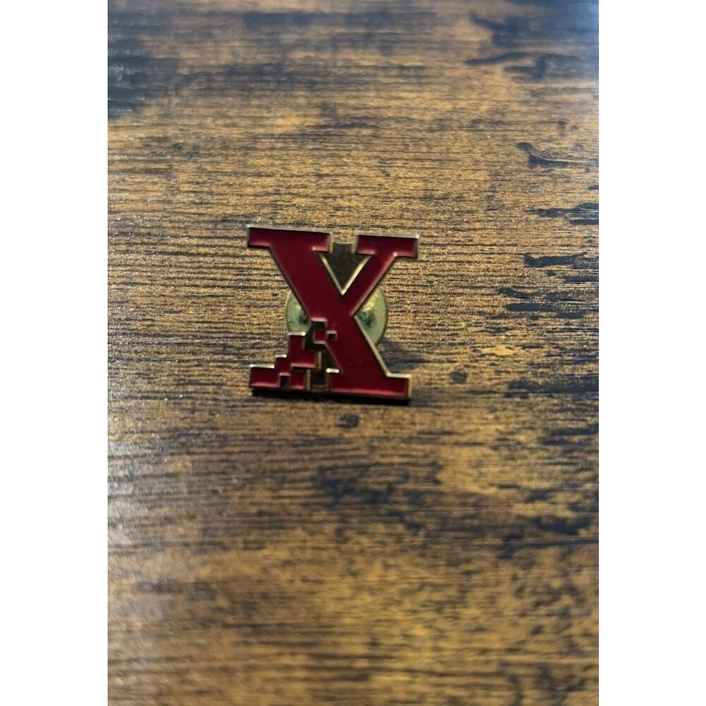 Vintage Xenon Gold Tone Enamel Lapel Pin